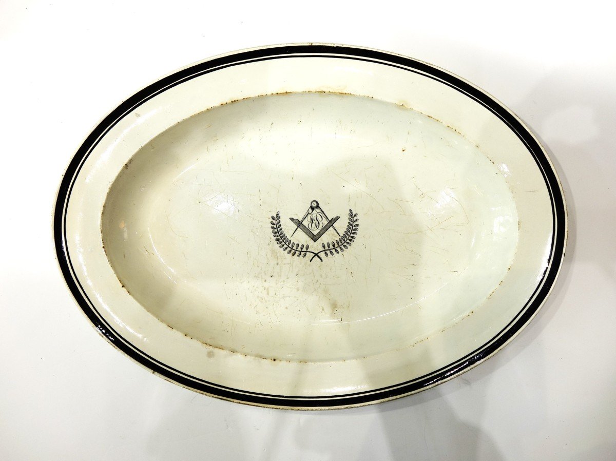 Freemasonry Faience Platter Choisy 1820