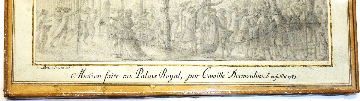 Dessin et Gravure  Camille Desmoulins Palais Royal 18è.-photo-2