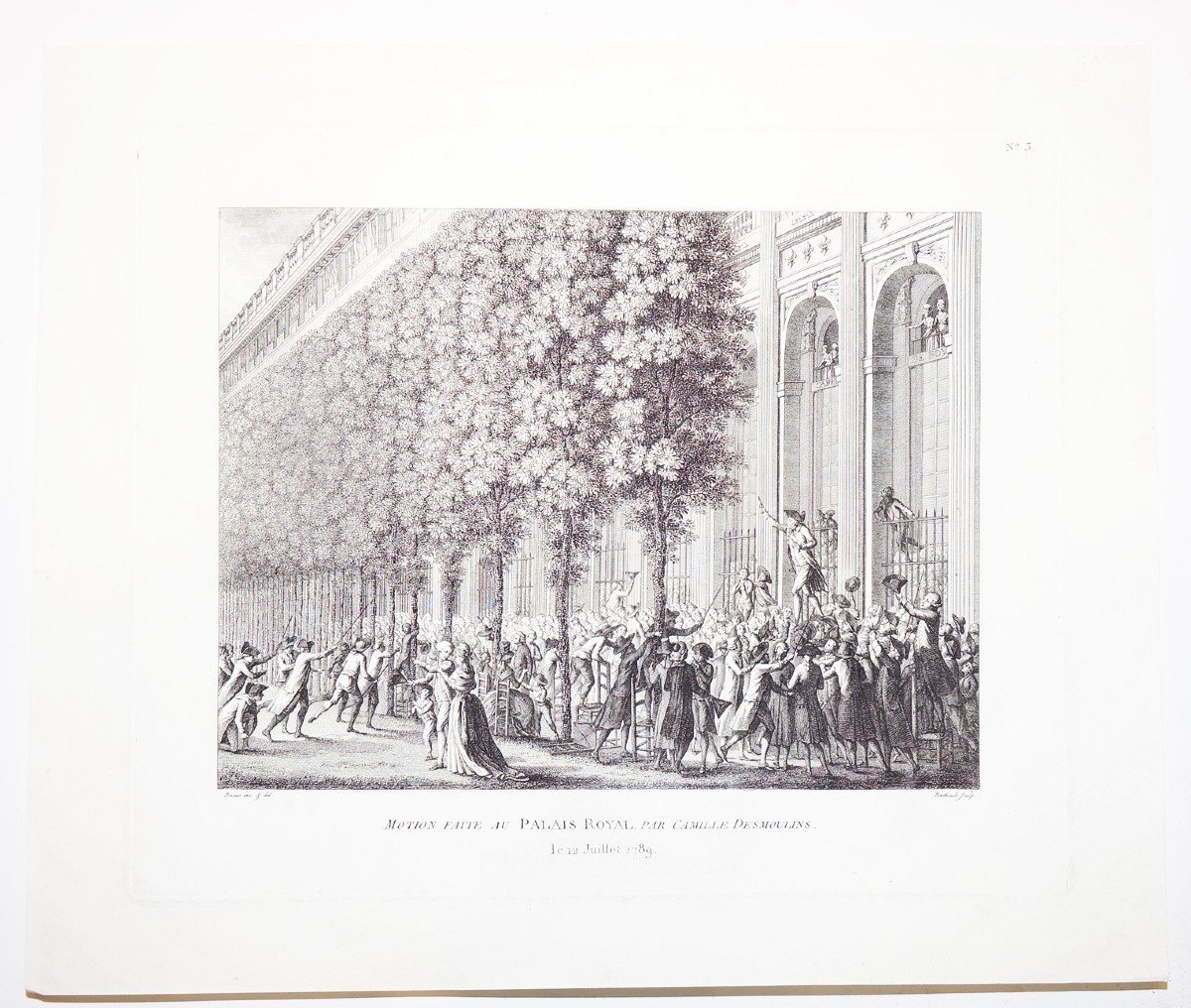 Dessin et Gravure  Camille Desmoulins Palais Royal 18è.-photo-3