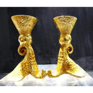 Casenove, Bronze Candlesticks