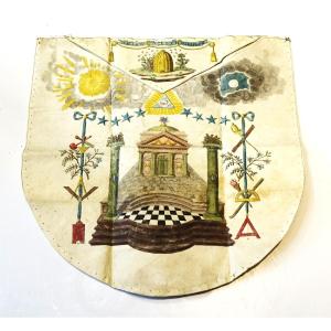 Franc Maçonnerie Tablier fin XVIIIè