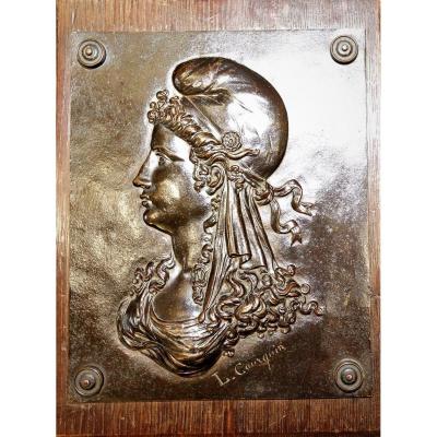 MARIANN PLAQUE en BRONZE 19 ème