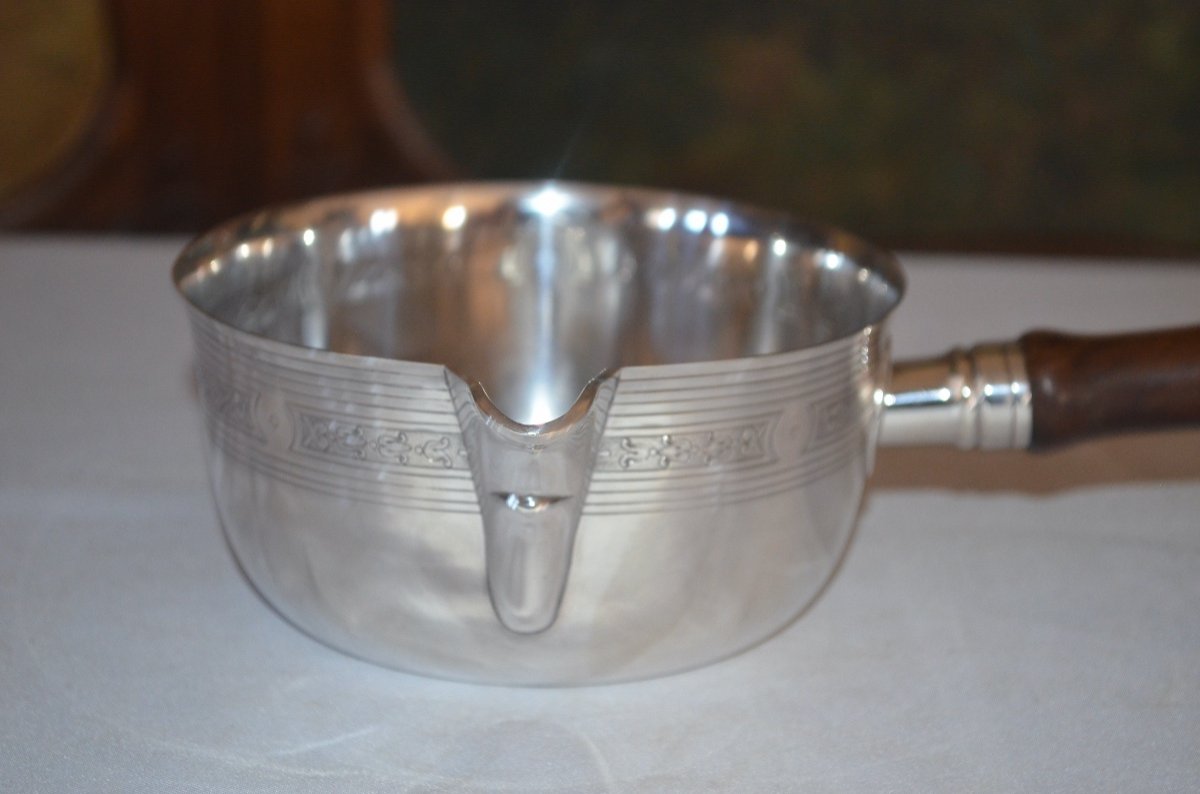 Saucepan In Sterling Silver 19th Century-photo-2