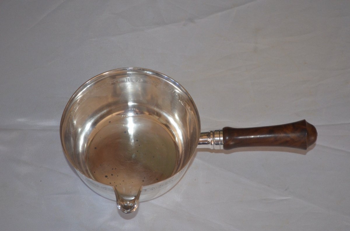 Saucepan In Sterling Silver 19th Century-photo-3
