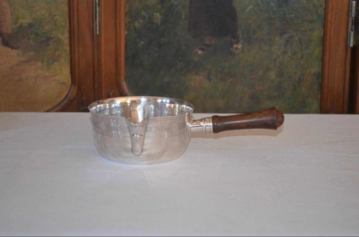 Saucepan In Sterling Silver 19th Century