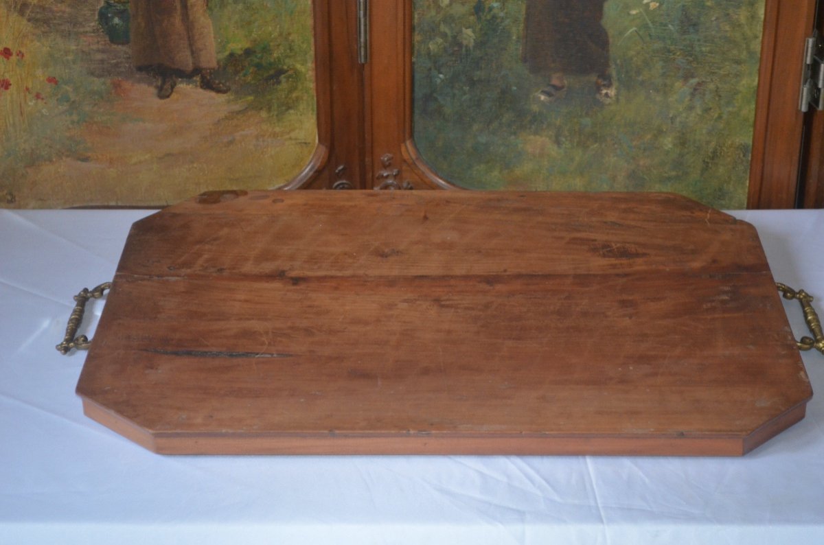 Large 19th Century Marquetry Serving Tray-photo-4