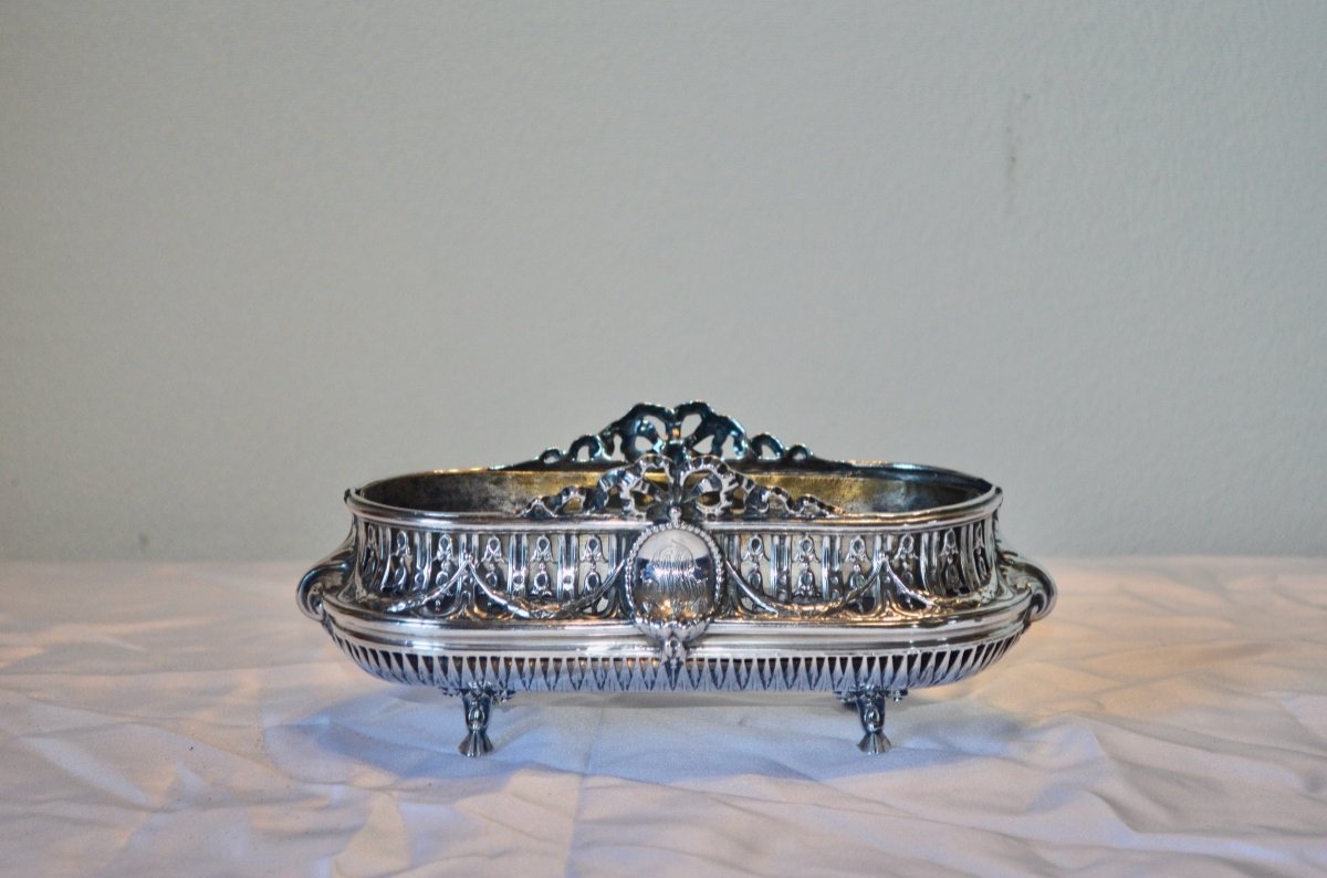 Table Planter In Sterling Silver 19th Century-photo-3