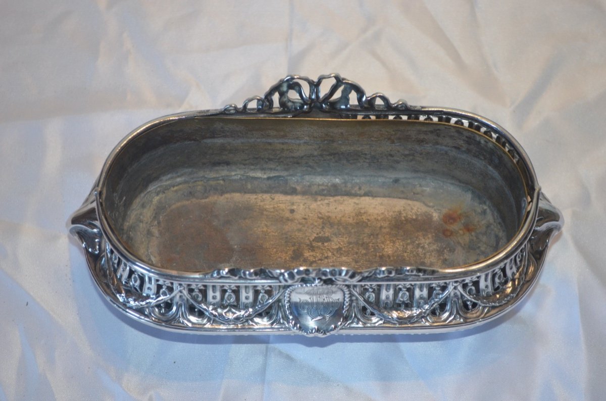 Table Planter In Sterling Silver 19th Century-photo-1