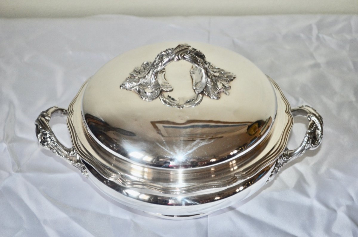 Vegetable Dish In Sterling Silver Late 19th Century By Edmond Tetard-photo-2