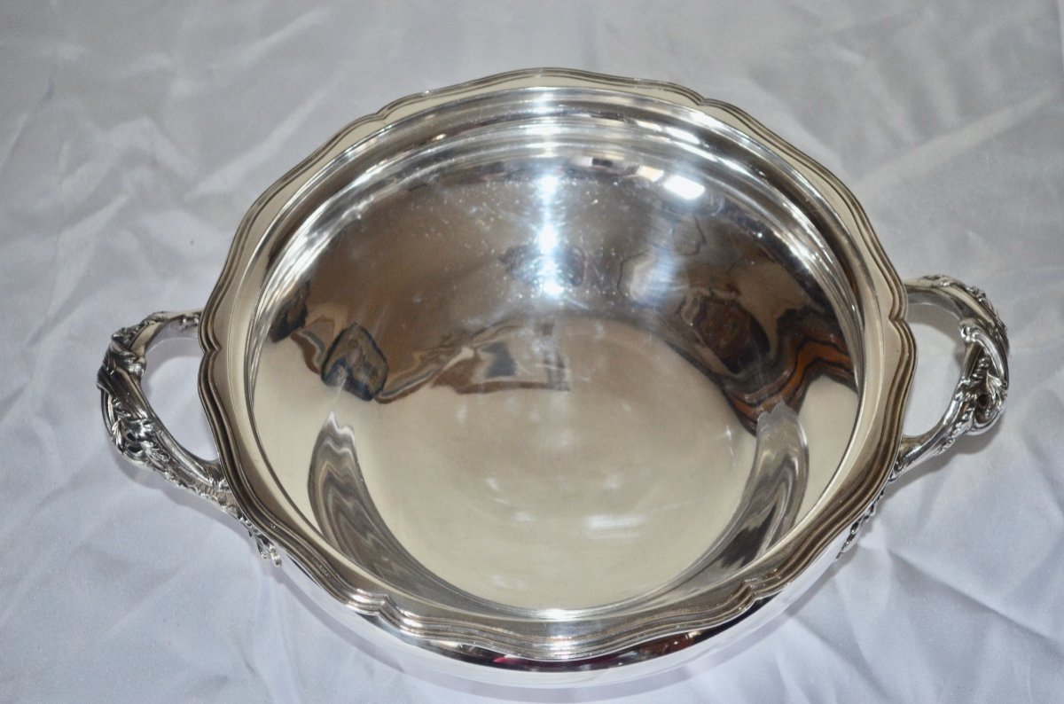 Vegetable Dish In Sterling Silver Late 19th Century By Edmond Tetard-photo-1