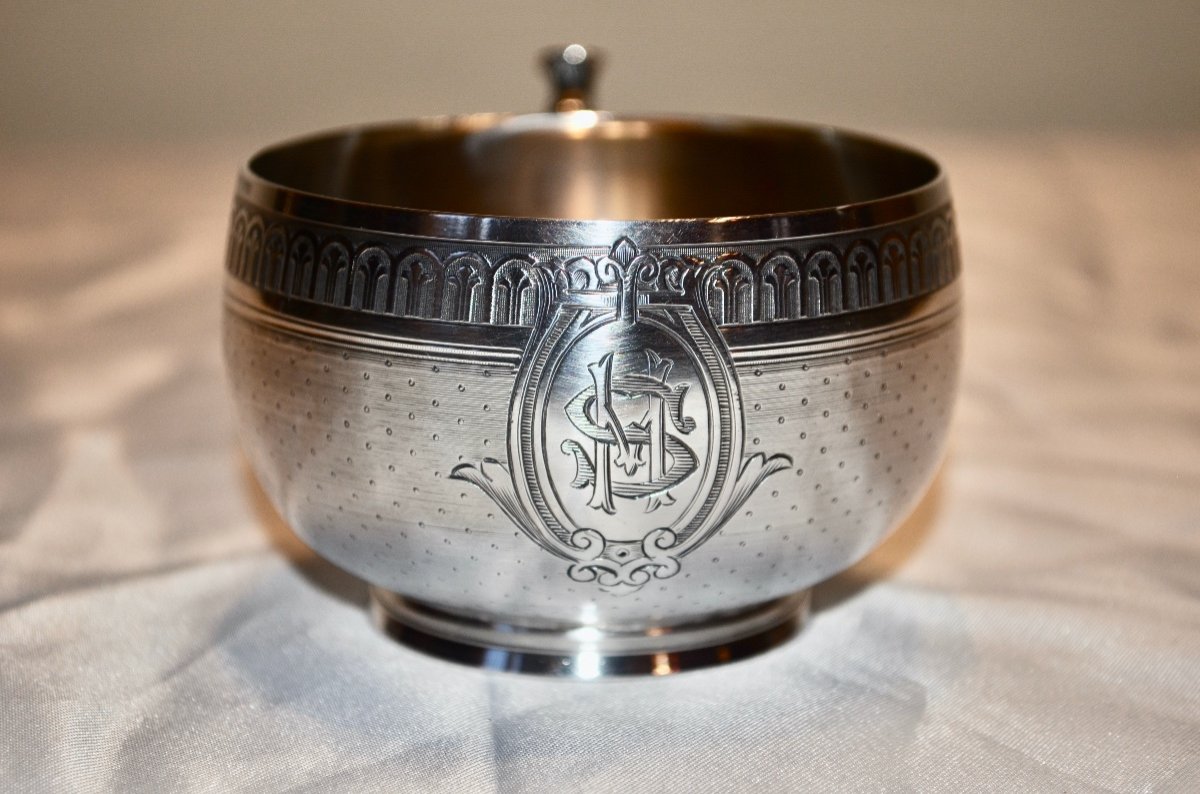 Tasse à Thé En Argent Massif 19eme Siècle -photo-2