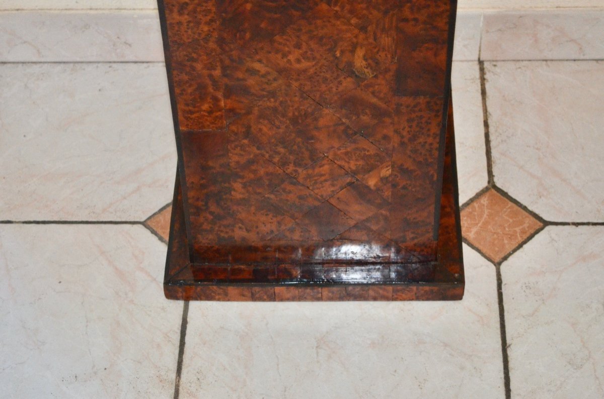 Column In Maple Burl Art Deco Period-photo-3