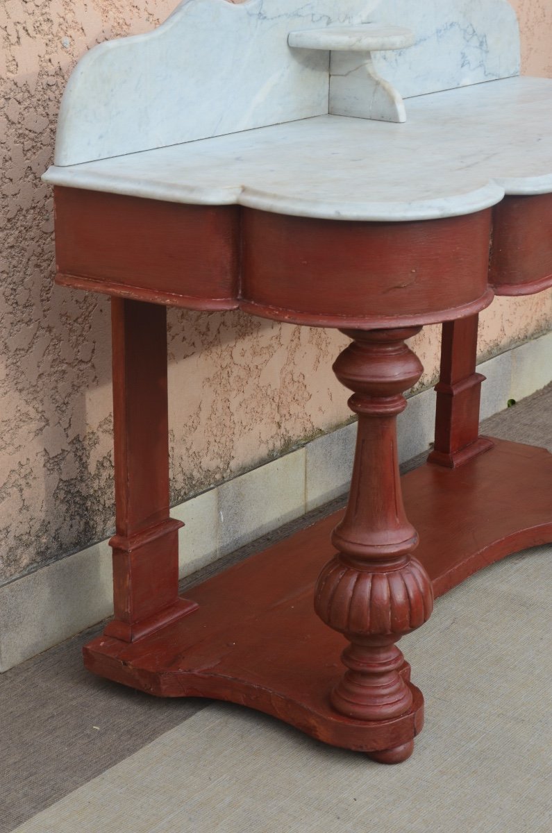 Large Dressing Table In Patinated Wood Early 19th Century-photo-3