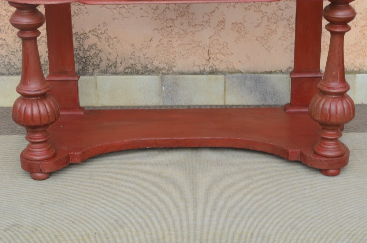 Large Dressing Table In Patinated Wood Early 19th Century-photo-2