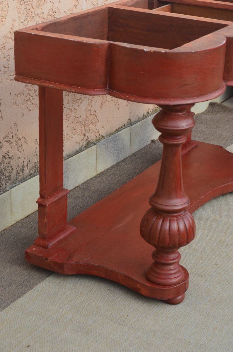 Large Dressing Table In Patinated Wood Early 19th Century-photo-3