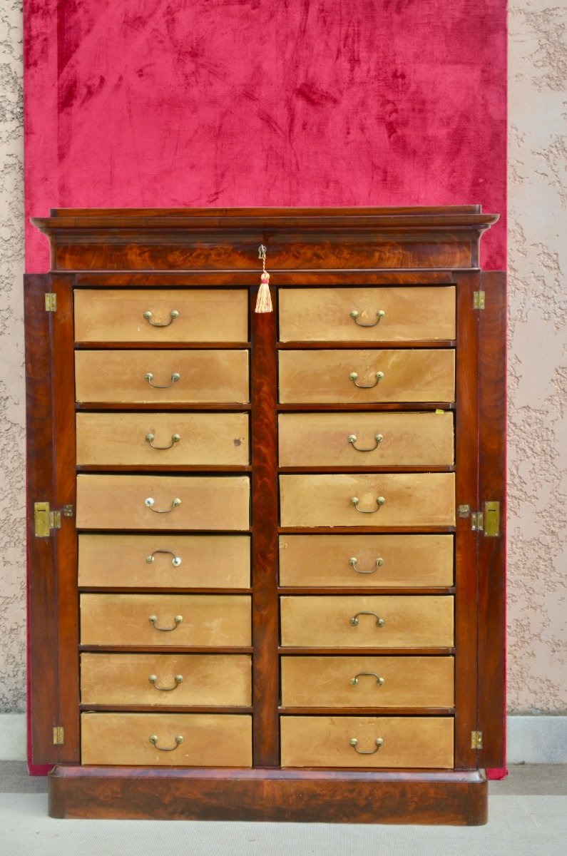 Cartonnier En Acajou d'époque Restauration -photo-2