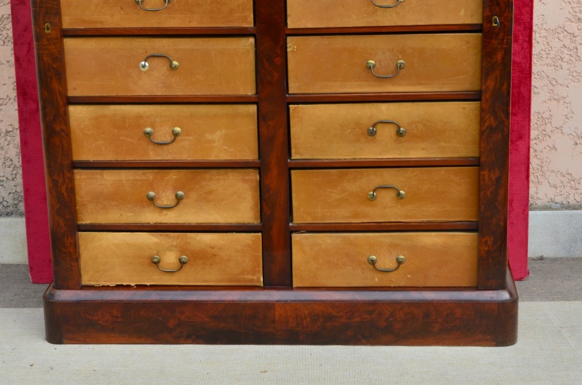 Cartonnier En Acajou d'époque Restauration -photo-4
