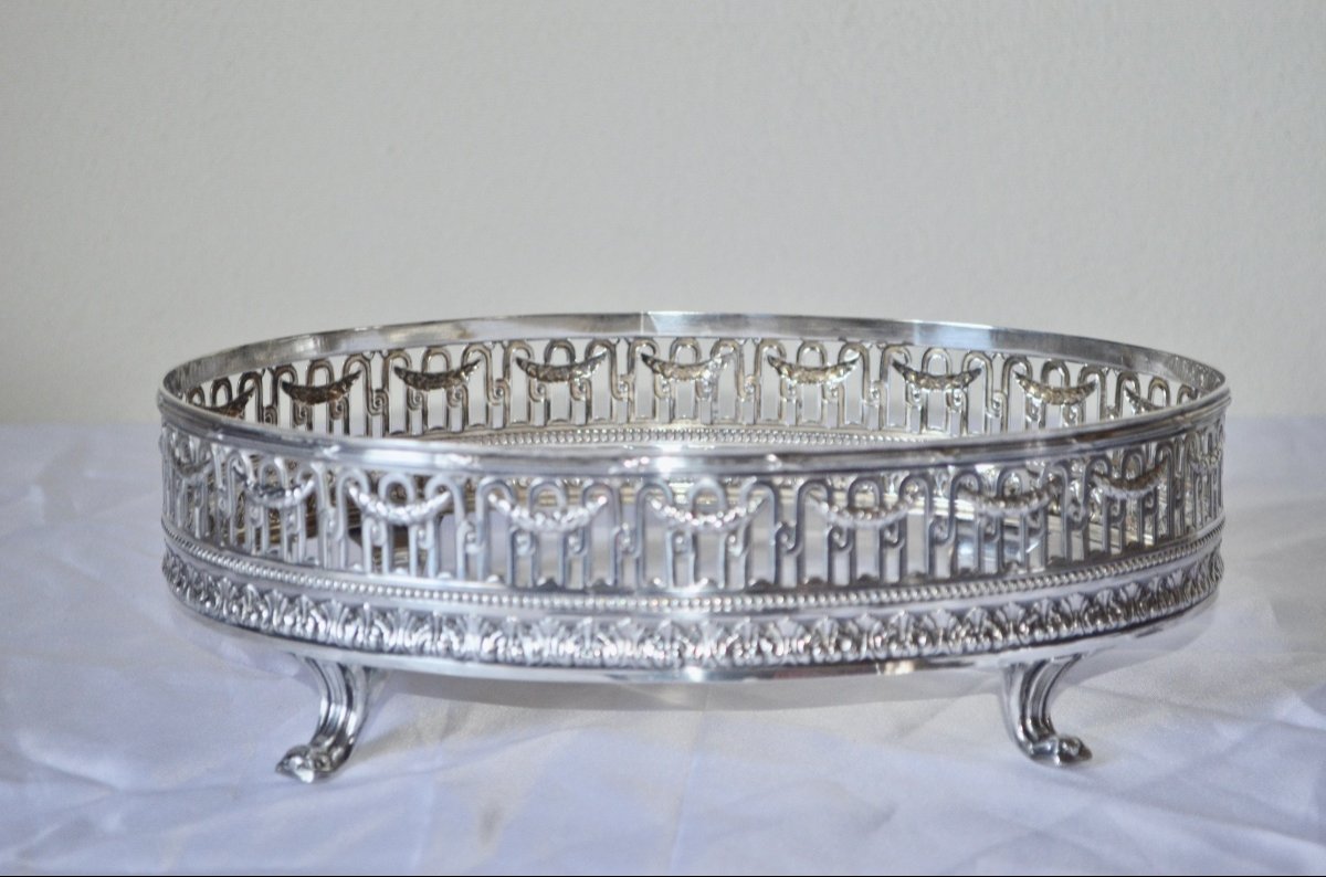 Centerpiece In Sterling Silver And Napoleon III Crystal-photo-4