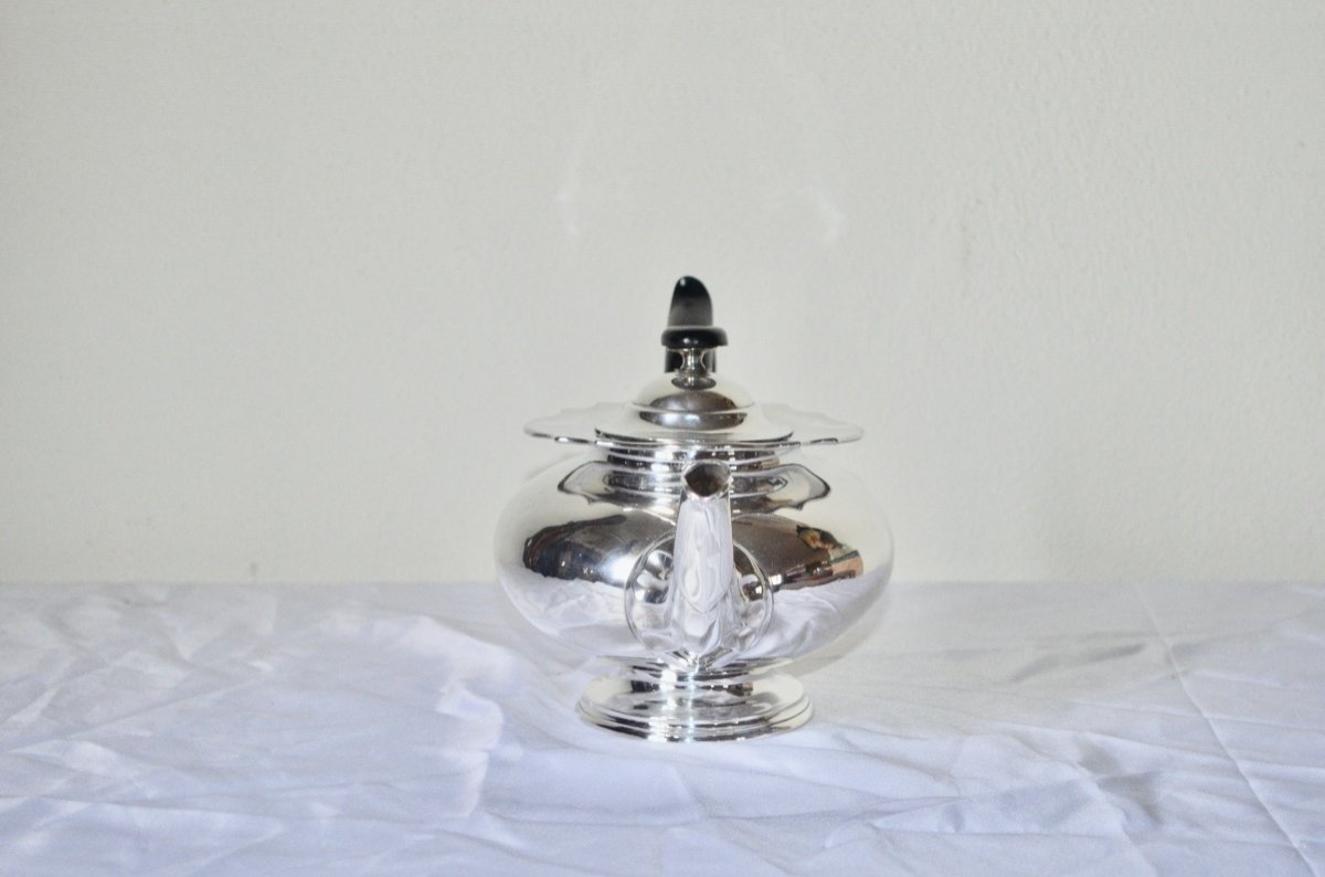 Teapot In Sterling Silver Early 19th Century-photo-4