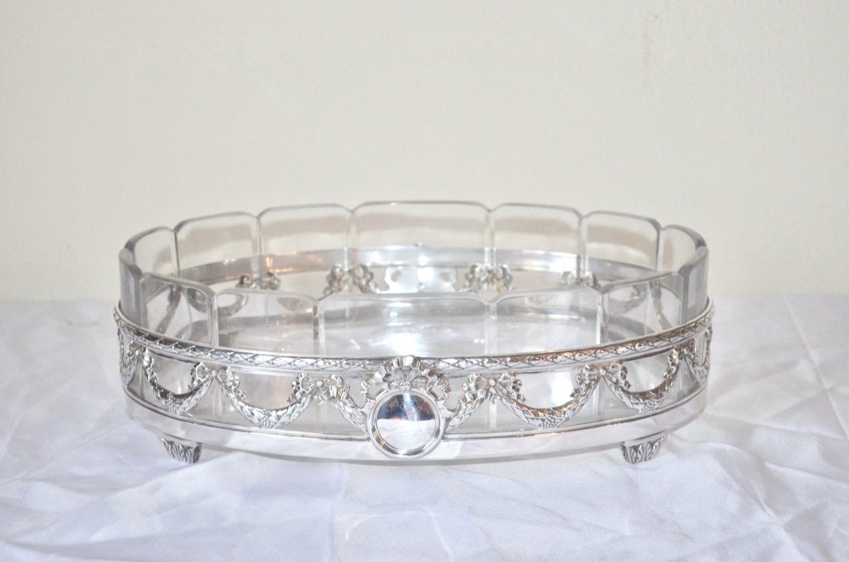 Planter / Table Center In Sterling Silver Late 19th Century Louis XVI Style-photo-3