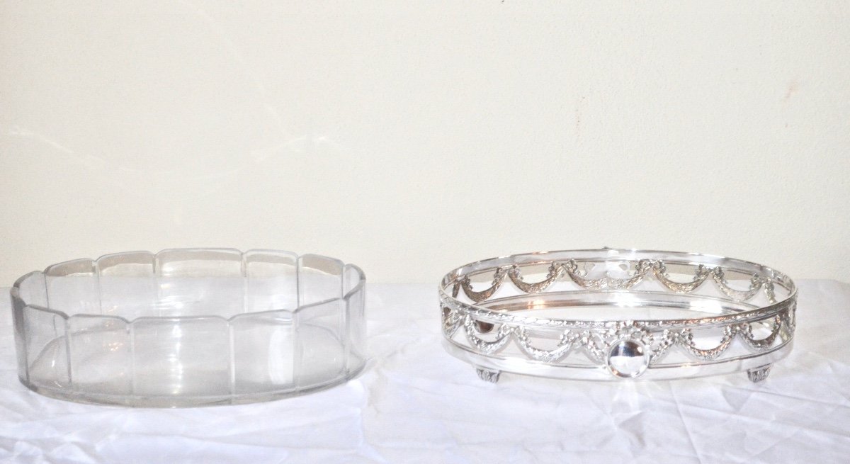 Planter / Table Center In Sterling Silver Late 19th Century Louis XVI Style-photo-4