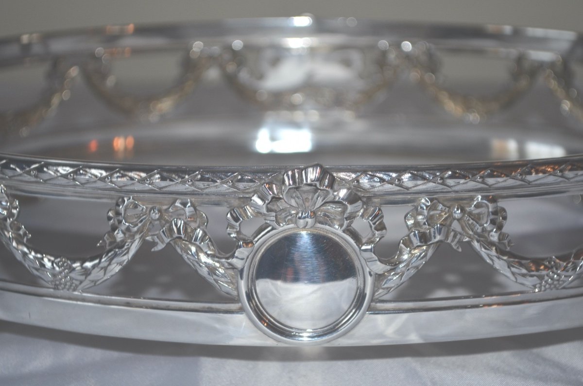 Planter / Table Center In Sterling Silver Late 19th Century Louis XVI Style-photo-1