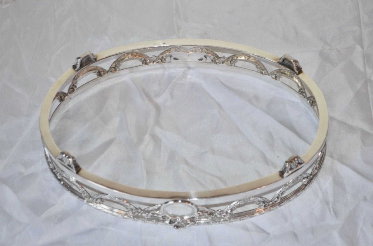 Planter / Table Center In Sterling Silver Late 19th Century Louis XVI Style-photo-4