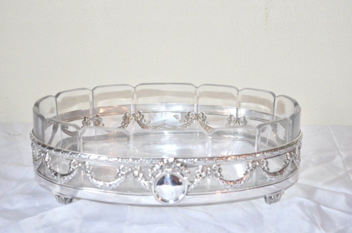 Planter / Table Center In Sterling Silver Late 19th Century Louis XVI Style