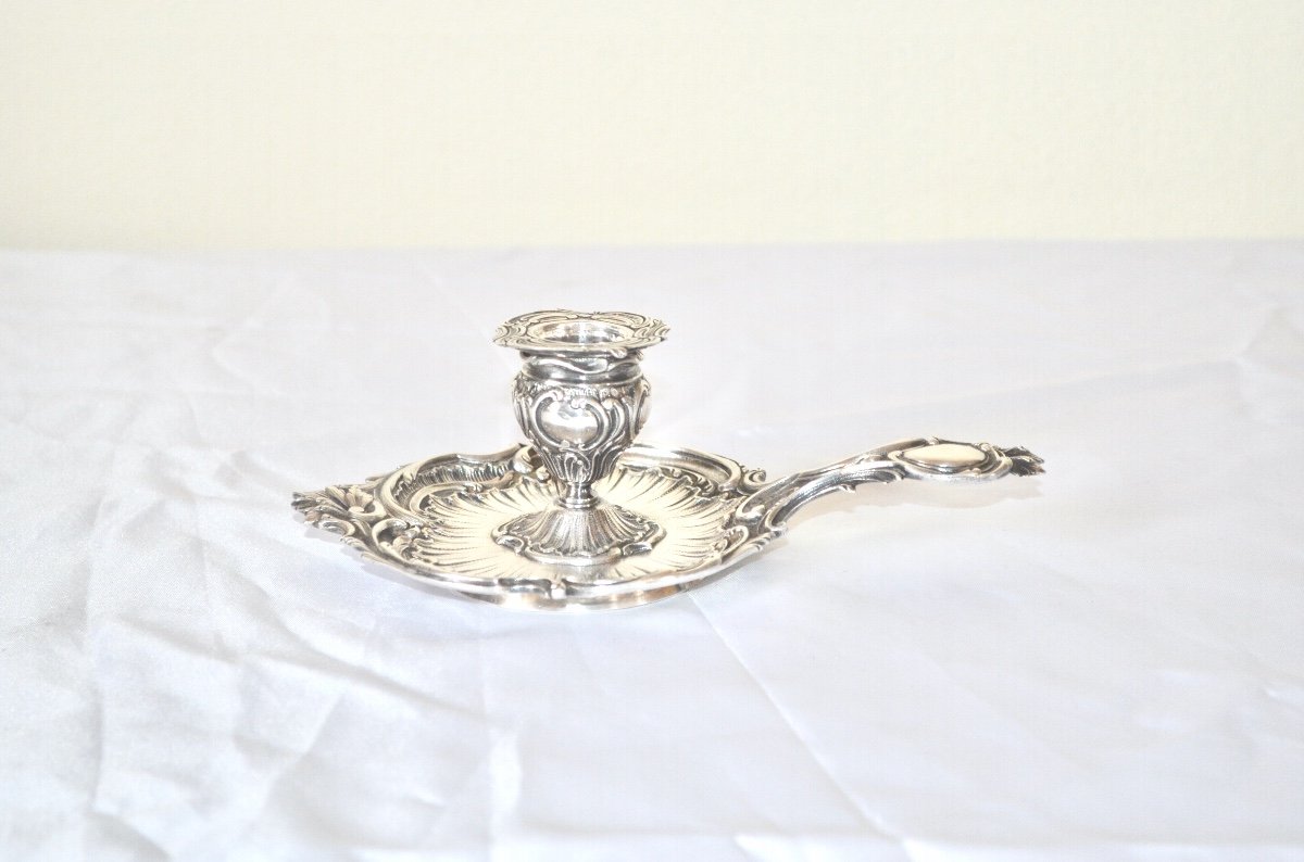 Rocaille Style Solid Silver Hand Candle Holder By Lapar-photo-3