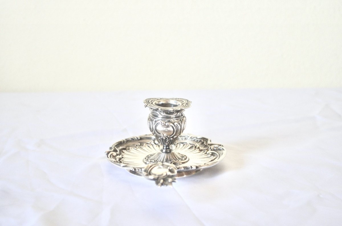 Rocaille Style Solid Silver Hand Candle Holder By Lapar-photo-4