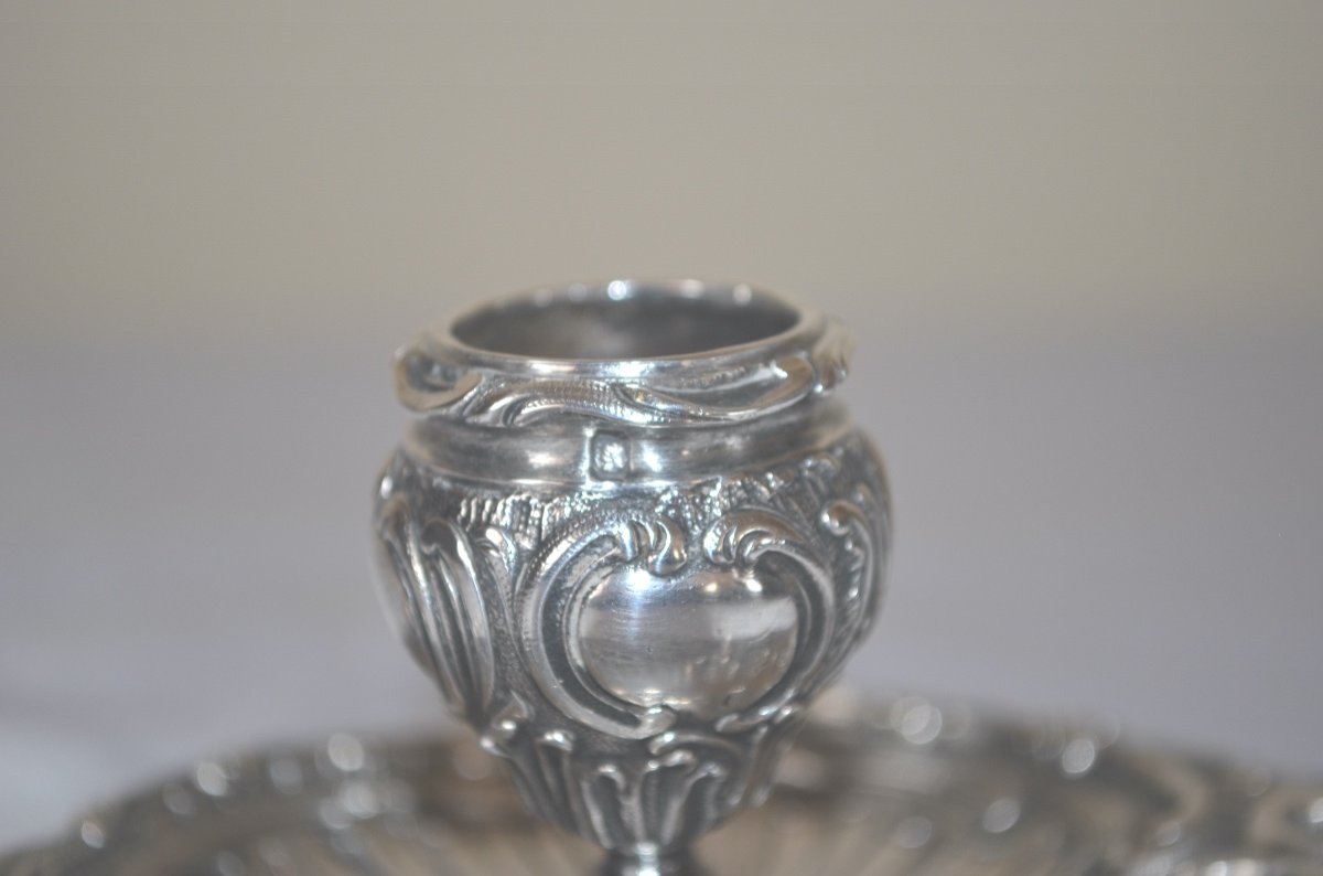 Rocaille Style Solid Silver Hand Candle Holder By Lapar-photo-5