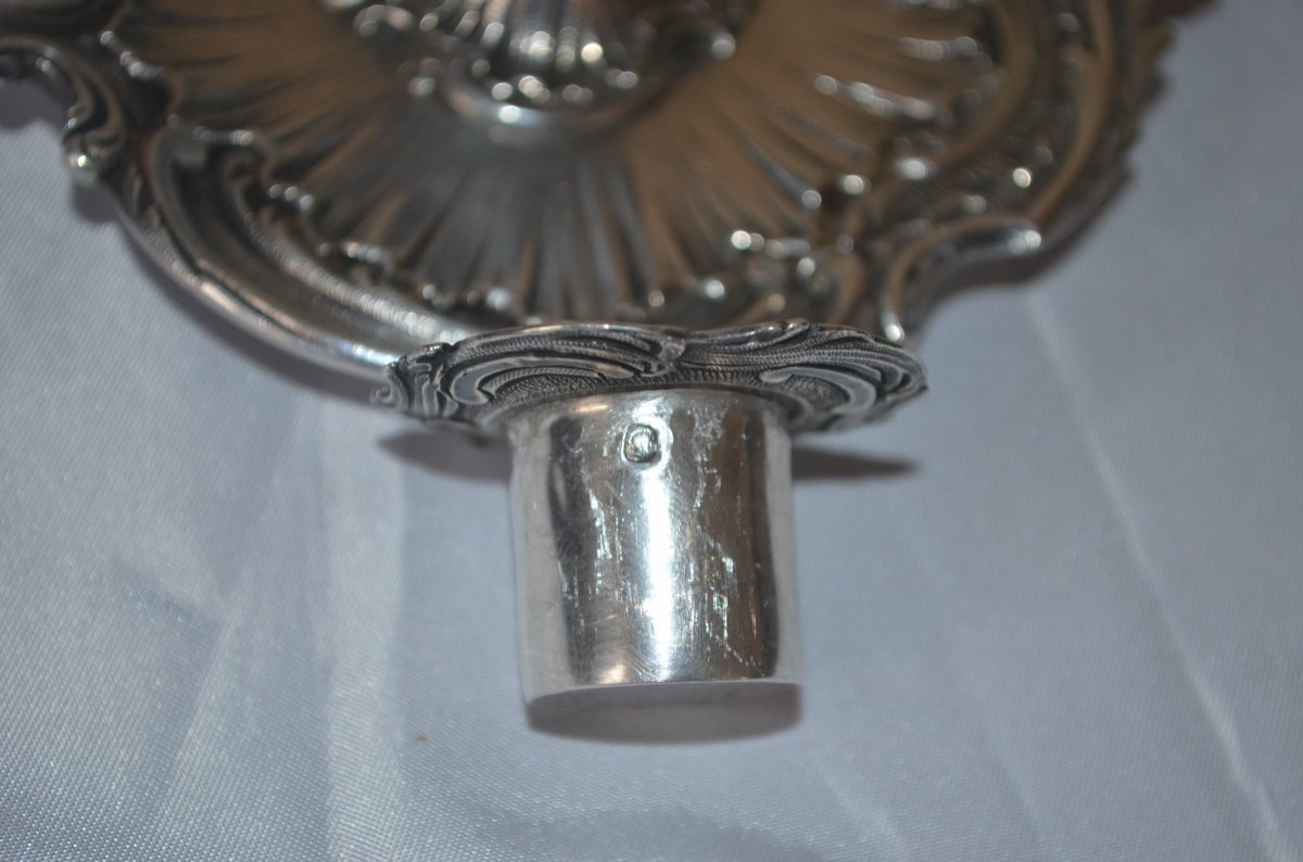 Rocaille Style Solid Silver Hand Candle Holder By Lapar-photo-6
