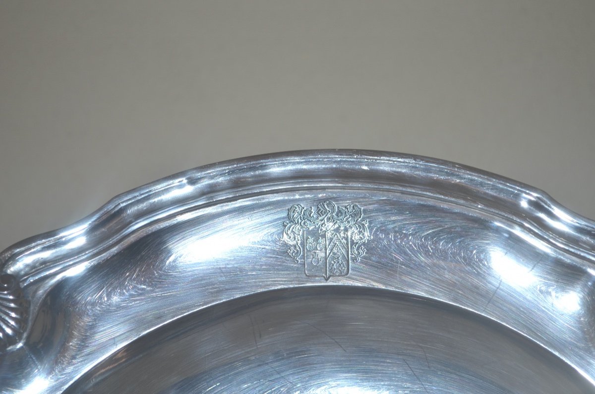 Round Hollow Dish In Sterling Silver By Emile Puiforcat-photo-4