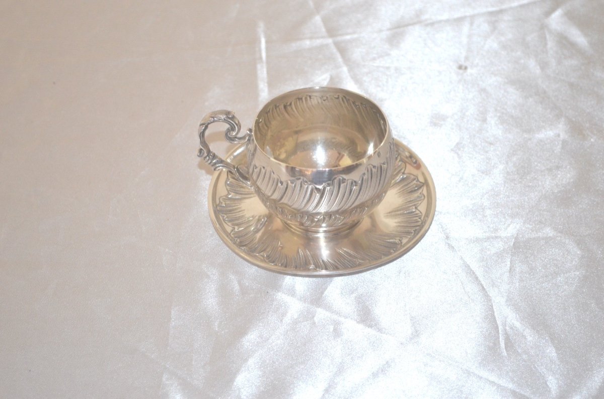 Tasse En Argent Massif  19eme Siècle-photo-2