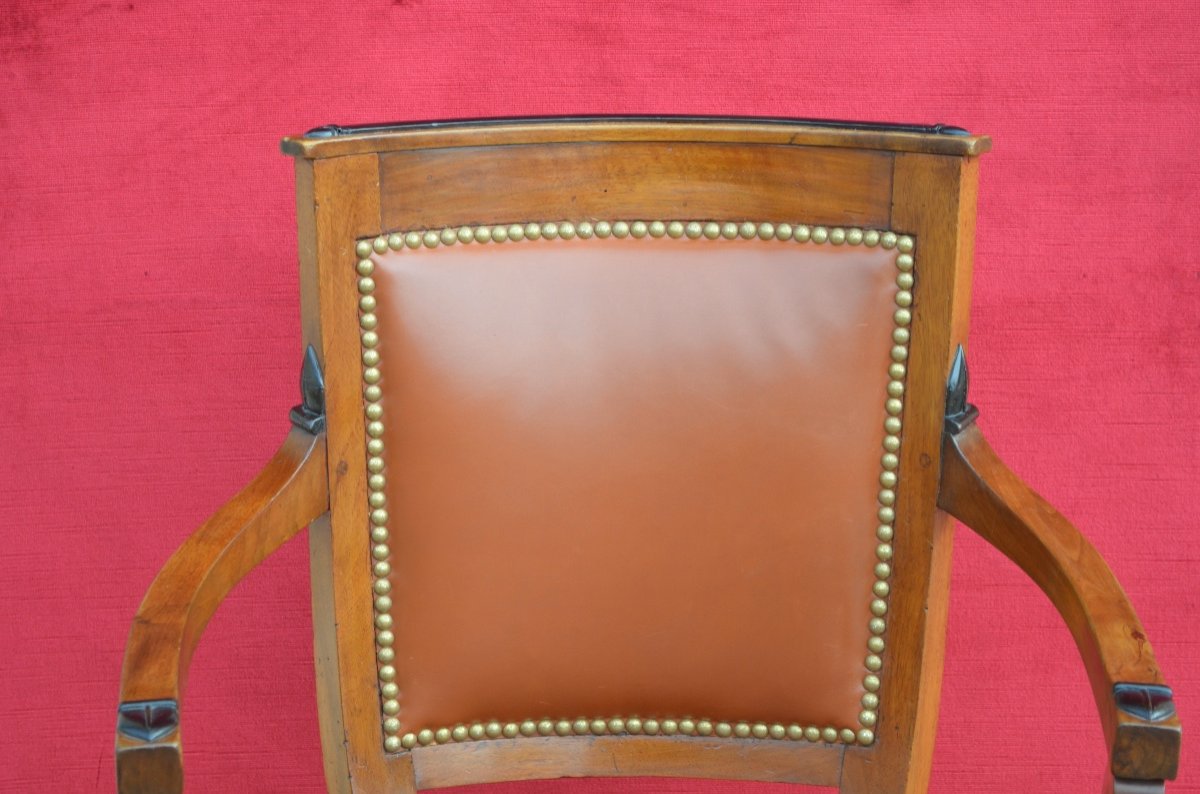 Fauteuil De Bureau Tournant d'époque Directoire fin 18eme siècle-photo-2