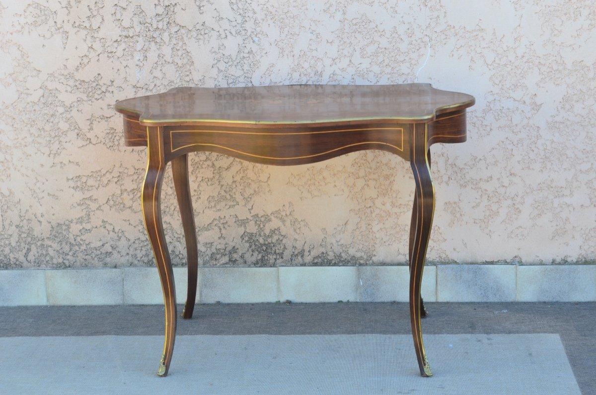 Table De Salon En Palissandre 19ème Siècle -photo-5