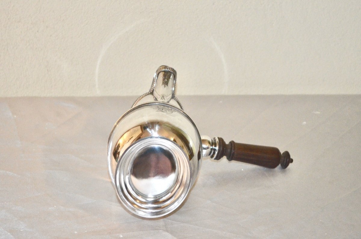Chocolate Pot In Sterling Silver 19th Century -photo-6