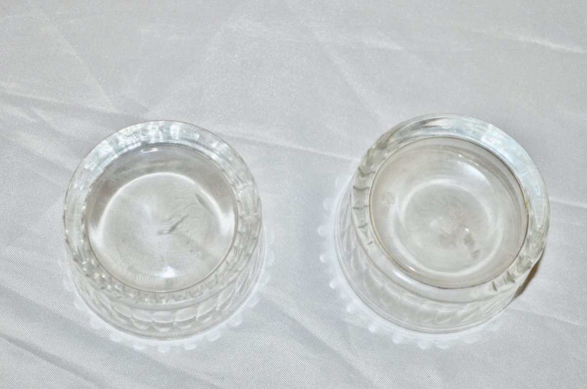Pair Of Salt Cellars In Sterling Silver Late 18th Century -photo-4