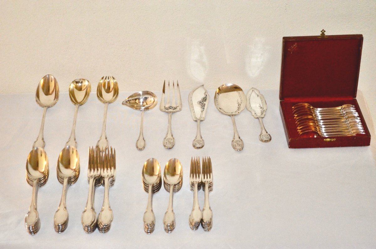 Housewife In Sterling Silver From 68 Pieces Of Tatard Late 19th Century-photo-7