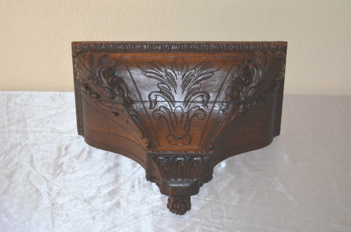 Console d'Applique En Chêne 18ème Siècle-photo-3