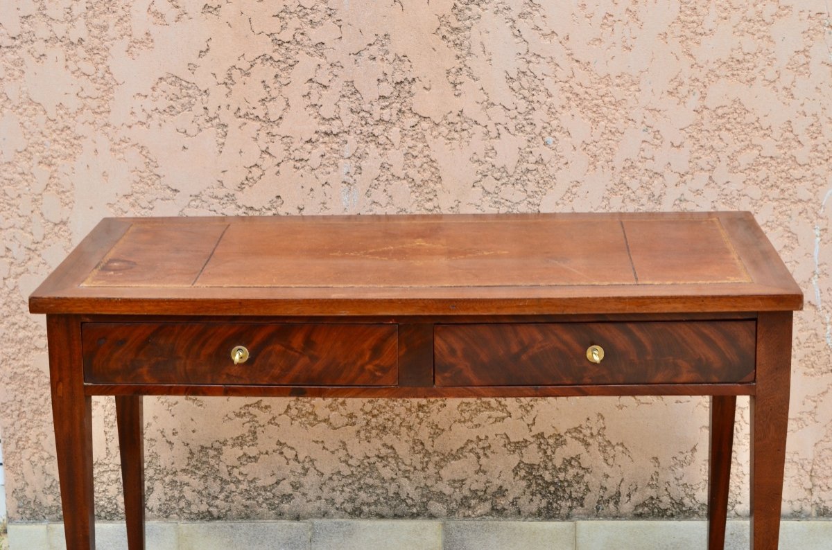 Louis XVI Style Mahogany Desk From The Early 19th Century -photo-4
