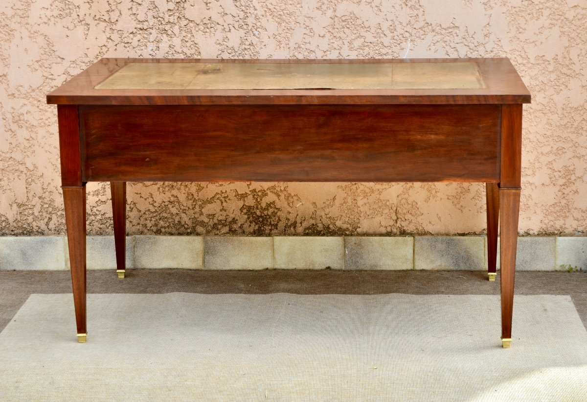 Large Louis XVI Style Mahogany Desk From The Early 19th Century-photo-3