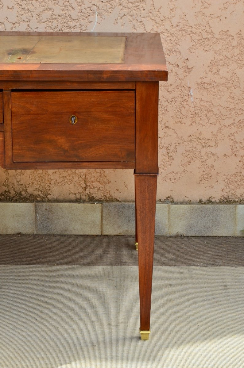Large Louis XVI Style Mahogany Desk From The Early 19th Century-photo-1