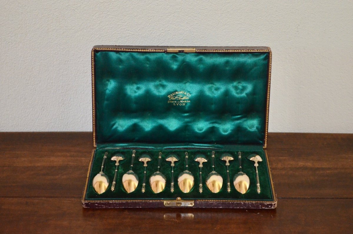 Set Of 12 Vermeil Coffee Spoons By émile Puiforcat 