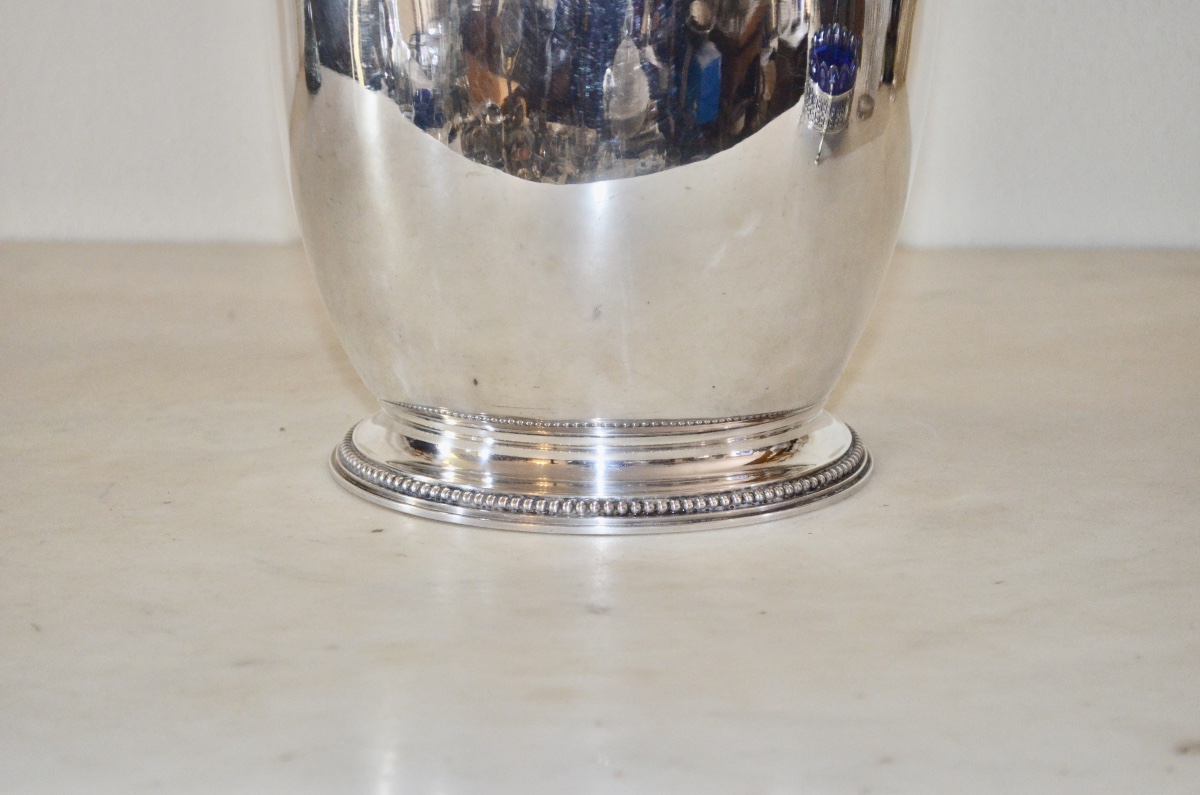 Large Solid Silver Champagne Bucket, Early 20th Century -photo-3