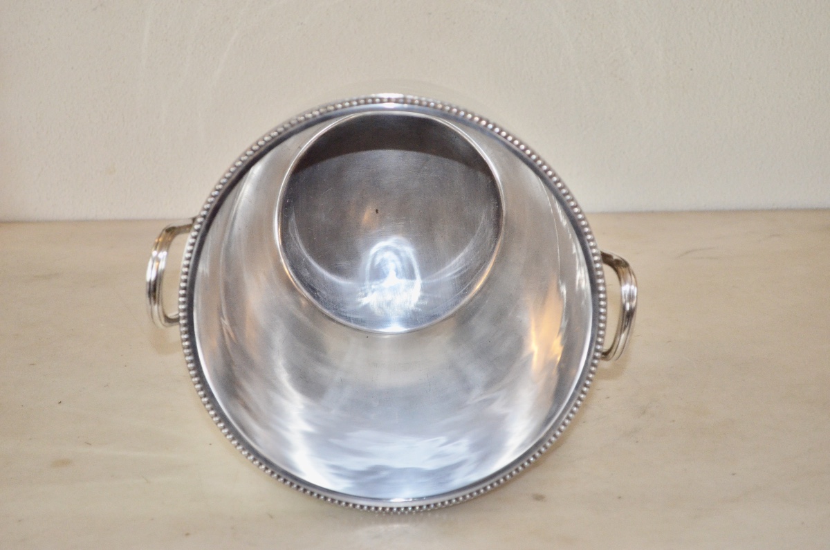 Large Solid Silver Champagne Bucket, Early 20th Century -photo-4