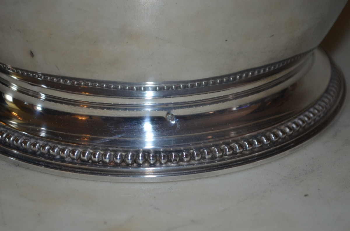 Large Solid Silver Champagne Bucket, Early 20th Century -photo-6