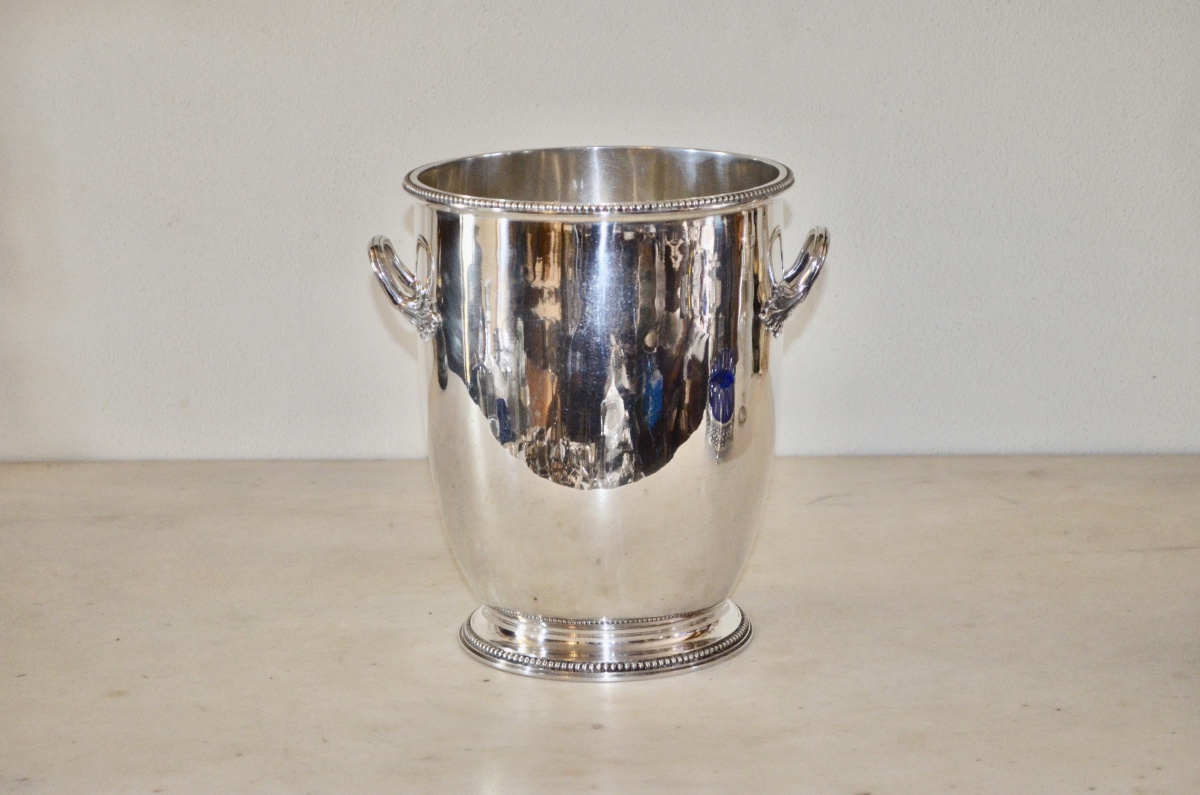 Large Solid Silver Champagne Bucket, Early 20th Century 