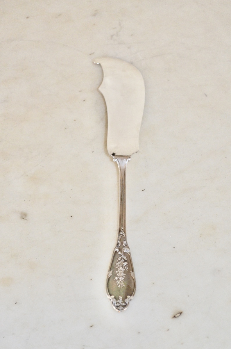 Art Nouveau Period Solid Silver Fish Serving Cutlery -photo-3