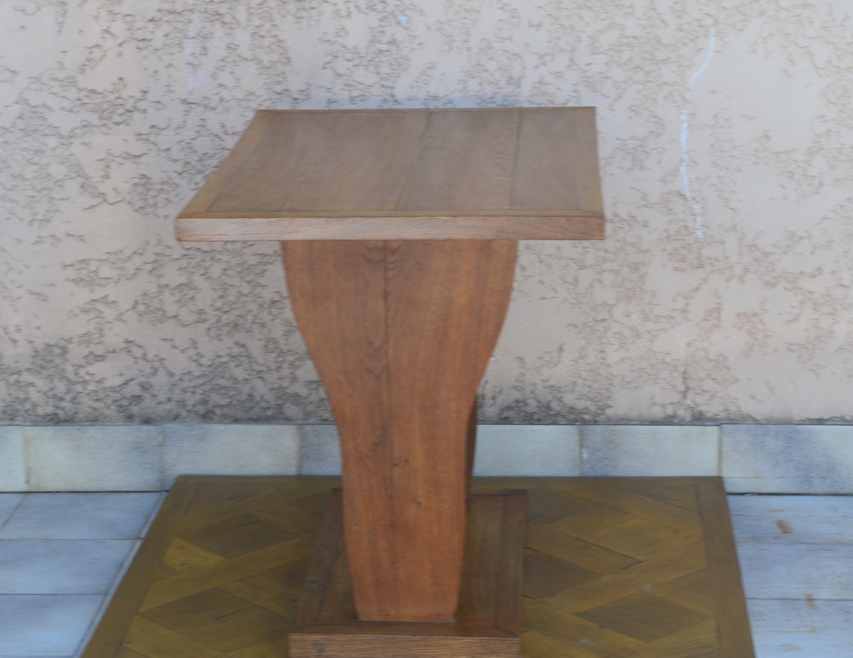 Table de salon en chêne des années 30/40-photo-1
